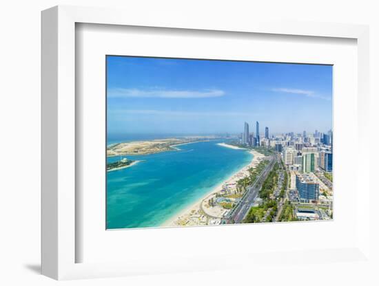 Skyline and Corniche, Al Markaziyah District, Abu Dhabi, United Arab Emirates, Middle East-Fraser Hall-Framed Photographic Print