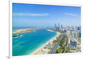 Skyline and Corniche, Al Markaziyah District, Abu Dhabi, United Arab Emirates, Middle East-Fraser Hall-Framed Photographic Print