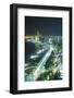 Skyline and Corniche, Al Markaziyah District by Night, Abu Dhabi, United Arab Emirates, Middle East-Fraser Hall-Framed Photographic Print