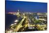 Skyline and Corniche, Al Markaziyah District by Night, Abu Dhabi, United Arab Emirates, Middle East-Fraser Hall-Stretched Canvas