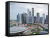 Skyline and Financial District at Dawn, Singapore, Southeast Asia, Asia-Gavin Hellier-Framed Stretched Canvas