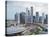 Skyline and Financial District at Dawn, Singapore, Southeast Asia, Asia-Gavin Hellier-Stretched Canvas