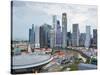 Skyline and Financial District at Dawn, Singapore, Southeast Asia, Asia-Gavin Hellier-Stretched Canvas