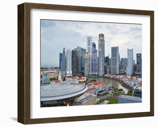 Skyline and Financial District at Dawn, Singapore, Southeast Asia, Asia-Gavin Hellier-Framed Photographic Print