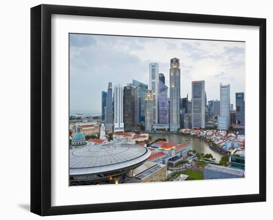 Skyline and Financial District at Dawn, Singapore, Southeast Asia, Asia-Gavin Hellier-Framed Photographic Print