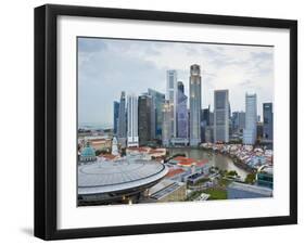 Skyline and Financial District at Dawn, Singapore, Southeast Asia, Asia-Gavin Hellier-Framed Photographic Print