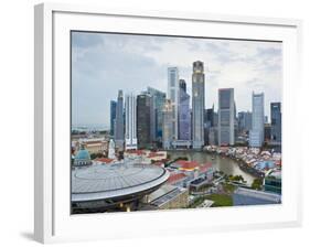 Skyline and Financial District at Dawn, Singapore, Southeast Asia, Asia-Gavin Hellier-Framed Photographic Print