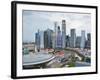 Skyline and Financial District at Dawn, Singapore, Southeast Asia, Asia-Gavin Hellier-Framed Photographic Print