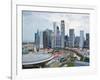 Skyline and Financial District at Dawn, Singapore, Southeast Asia, Asia-Gavin Hellier-Framed Photographic Print