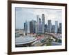 Skyline and Financial District at Dawn, Singapore, Southeast Asia, Asia-Gavin Hellier-Framed Photographic Print