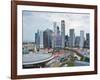 Skyline and Financial District at Dawn, Singapore, Southeast Asia, Asia-Gavin Hellier-Framed Photographic Print