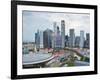 Skyline and Financial District at Dawn, Singapore, Southeast Asia, Asia-Gavin Hellier-Framed Photographic Print