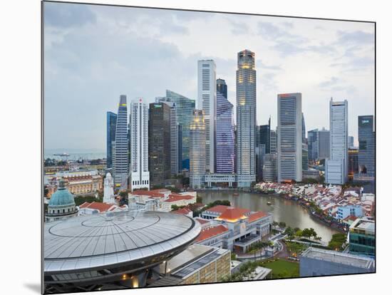 Skyline and Financial District at Dawn, Singapore, Southeast Asia, Asia-Gavin Hellier-Mounted Photographic Print