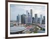 Skyline and Financial District at Dawn, Singapore, Southeast Asia, Asia-Gavin Hellier-Framed Photographic Print