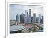 Skyline and Financial District at Dawn, Singapore, Southeast Asia, Asia-Gavin Hellier-Framed Photographic Print