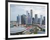 Skyline and Financial District at Dawn, Singapore, Southeast Asia, Asia-Gavin Hellier-Framed Photographic Print