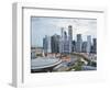 Skyline and Financial District at Dawn, Singapore, Southeast Asia, Asia-Gavin Hellier-Framed Photographic Print