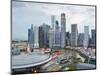 Skyline and Financial District at Dawn, Singapore, Southeast Asia, Asia-Gavin Hellier-Mounted Photographic Print