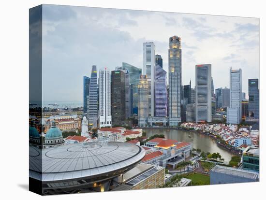 Skyline and Financial District at Dawn, Singapore, Southeast Asia, Asia-Gavin Hellier-Stretched Canvas