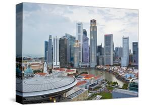 Skyline and Financial District at Dawn, Singapore, Southeast Asia, Asia-Gavin Hellier-Stretched Canvas