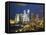 Skyline and Financial District at Dusk, Singapore, Southeast Asia, Asia-Gavin Hellier-Framed Stretched Canvas