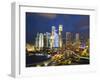 Skyline and Financial District at Dusk, Singapore, Southeast Asia, Asia-Gavin Hellier-Framed Photographic Print
