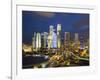 Skyline and Financial District at Dusk, Singapore, Southeast Asia, Asia-Gavin Hellier-Framed Photographic Print