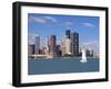 Skyline and Lake Michigan, Chicago, Illinois, USA-Alan Klehr-Framed Photographic Print