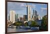 Skyline and Main River in Morning, Frankfurt, Hesse, Germany, Europe-Peter Adams-Framed Photographic Print