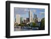 Skyline and Main River in Morning, Frankfurt, Hesse, Germany, Europe-Peter Adams-Framed Photographic Print