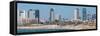 Skyline and Mediterranean Sea, Tel Aviv, Israel-null-Framed Stretched Canvas