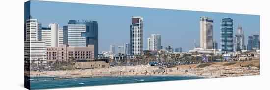 Skyline and Mediterranean Sea, Tel Aviv, Israel-null-Stretched Canvas