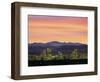 Skyline and Mountains at Dusk, Denver, Colorado, USA-null-Framed Premium Photographic Print