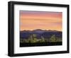 Skyline and Mountains at Dusk, Denver, Colorado, USA-null-Framed Premium Photographic Print