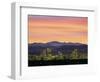 Skyline and Mountains at Dusk, Denver, Colorado, USA-null-Framed Photographic Print