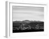 Skyline and mountains at dusk, Denver, Colorado, USA-null-Framed Photographic Print