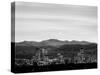 Skyline and mountains at dusk, Denver, Colorado, USA-null-Stretched Canvas