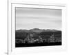 Skyline and mountains at dusk, Denver, Colorado, USA-null-Framed Photographic Print