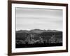 Skyline and mountains at dusk, Denver, Colorado, USA-null-Framed Photographic Print