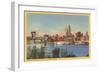 Skyline and Ohio River, Cincinnati, Ohio-null-Framed Art Print