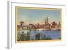 Skyline and Ohio River, Cincinnati, Ohio-null-Framed Art Print