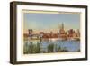 Skyline and Ohio River, Cincinnati, Ohio-null-Framed Art Print
