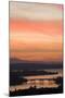 Skyline and Olympic Mountains, Sunset, Lake Washington, Seattle, Washington, USA-Merrill Images-Mounted Photographic Print