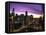 Skyline and River Looking West at Sunset, Chicago, Illinois, USA-Alan Klehr-Framed Stretched Canvas