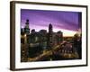 Skyline and River Looking West at Sunset, Chicago, Illinois, USA-Alan Klehr-Framed Photographic Print