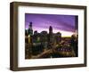 Skyline and River Looking West at Sunset, Chicago, Illinois, USA-Alan Klehr-Framed Photographic Print