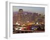 Skyline and Skyscrapers Seen from Protrero Hill with Traffic on Highway I-280, San Francisco, Calif-Gavin Hellier-Framed Photographic Print