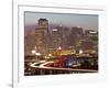 Skyline and Skyscrapers Seen from Protrero Hill with Traffic on Highway I-280, San Francisco, Calif-Gavin Hellier-Framed Photographic Print