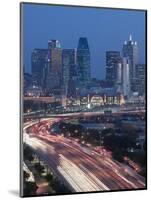 Skyline and Stemmons Freeway, Dallas, Texas, USA-Walter Bibikow-Mounted Photographic Print