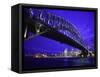 Skyline and the Harbor Bridge, Sydney, Australia-Bill Bachmann-Framed Stretched Canvas